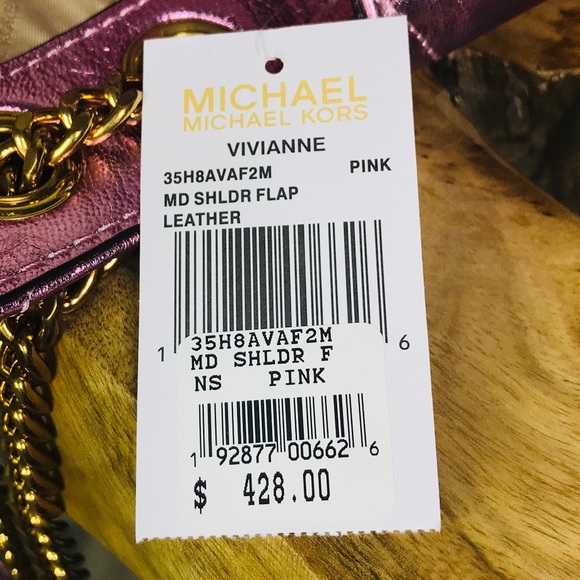 Michael Kors Vivianne Shoulder Flap Leather Bag - Picture 8 of 8